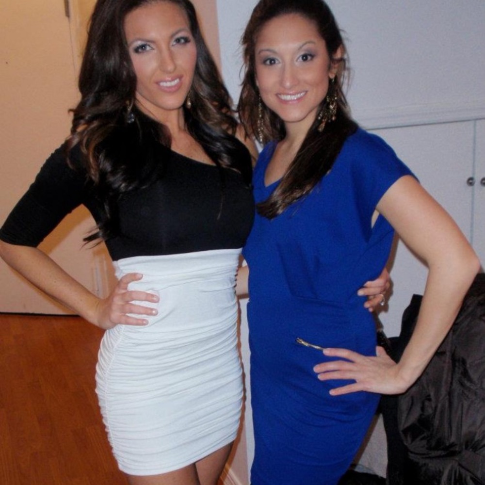One shoulder color block dress